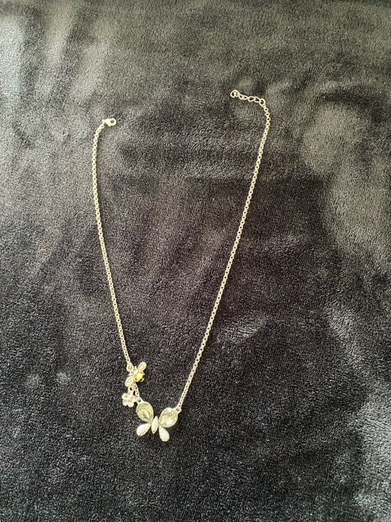 Jewelry - Silver Crystal Butterfly Necklace ✨ FAST SHIPPING
